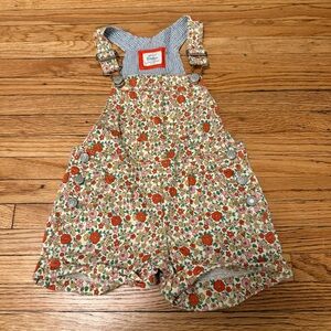 Mini Boden x Liberty London Floral Overall Shorts 2–3Y Girls Garden Print Romper